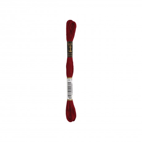 Meada de linha de bordar Anchor Stranded Cotton, filosele cor 44 bordeaux